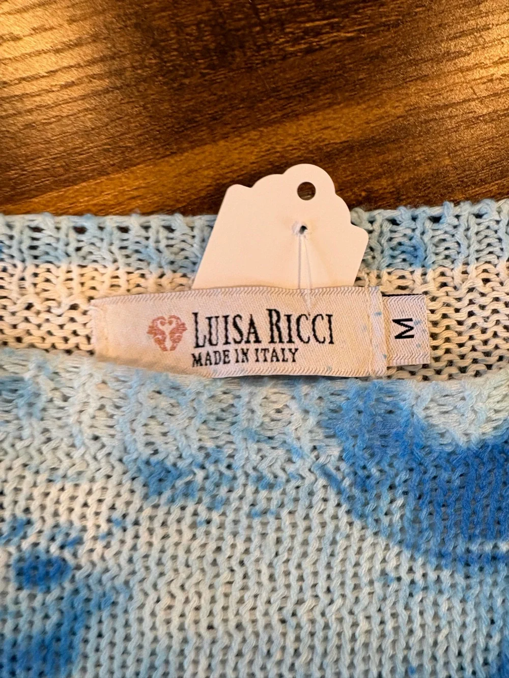 Blue Marble Knit Pillow Cover by Libra + Crew